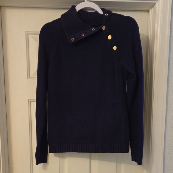 Ralph Lauren Sweaters - Ralph Lauren Deep Purple Snap Neck Sweater